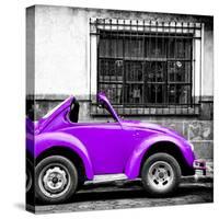 ¡Viva Mexico! Square Collection - Small Purple VW Beetle Car-Philippe Hugonnard-Stretched Canvas