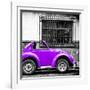 ¡Viva Mexico! Square Collection - Small Purple VW Beetle Car-Philippe Hugonnard-Framed Photographic Print