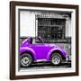 ¡Viva Mexico! Square Collection - Small Purple VW Beetle Car-Philippe Hugonnard-Framed Photographic Print