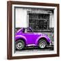 ¡Viva Mexico! Square Collection - Small Purple VW Beetle Car-Philippe Hugonnard-Framed Photographic Print