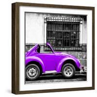 ¡Viva Mexico! Square Collection - Small Purple VW Beetle Car-Philippe Hugonnard-Framed Photographic Print