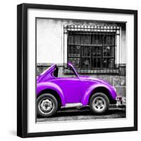 ¡Viva Mexico! Square Collection - Small Purple VW Beetle Car-Philippe Hugonnard-Framed Photographic Print