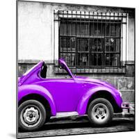 ¡Viva Mexico! Square Collection - Small Purple VW Beetle Car-Philippe Hugonnard-Mounted Photographic Print