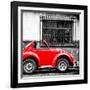 ¡Viva Mexico! Square Collection - Small Red VW Beetle Car-Philippe Hugonnard-Framed Photographic Print