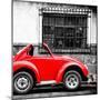 ¡Viva Mexico! Square Collection - Small Red VW Beetle Car-Philippe Hugonnard-Mounted Photographic Print