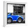 ¡Viva Mexico! Square Collection - Small Royal Blue VW Beetle Car-Philippe Hugonnard-Framed Photographic Print