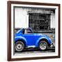 ¡Viva Mexico! Square Collection - Small Royal Blue VW Beetle Car-Philippe Hugonnard-Framed Photographic Print