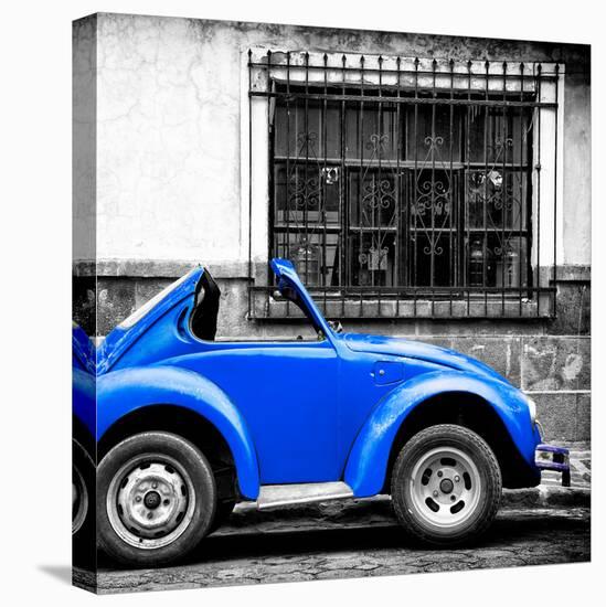 ¡Viva Mexico! Square Collection - Small Royal Blue VW Beetle Car-Philippe Hugonnard-Stretched Canvas