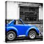 ¡Viva Mexico! Square Collection - Small Royal Blue VW Beetle Car-Philippe Hugonnard-Stretched Canvas