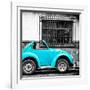 ¡Viva Mexico! Square Collection - Small Turquoise VW Beetle Car-Philippe Hugonnard-Framed Photographic Print