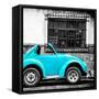 ¡Viva Mexico! Square Collection - Small Turquoise VW Beetle Car-Philippe Hugonnard-Framed Stretched Canvas