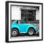 ¡Viva Mexico! Square Collection - Small Turquoise VW Beetle Car-Philippe Hugonnard-Framed Photographic Print