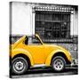 ¡Viva Mexico! Square Collection - Small Yellow VW Beetle Car-Philippe Hugonnard-Stretched Canvas