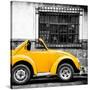 ¡Viva Mexico! Square Collection - Small Yellow VW Beetle Car-Philippe Hugonnard-Stretched Canvas