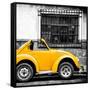 ¡Viva Mexico! Square Collection - Small Yellow VW Beetle Car-Philippe Hugonnard-Framed Stretched Canvas