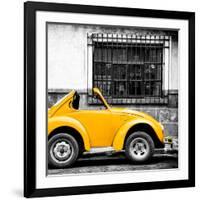 ¡Viva Mexico! Square Collection - Small Yellow VW Beetle Car-Philippe Hugonnard-Framed Photographic Print