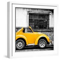 ¡Viva Mexico! Square Collection - Small Yellow VW Beetle Car-Philippe Hugonnard-Framed Photographic Print