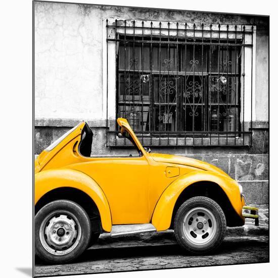 ¡Viva Mexico! Square Collection - Small Yellow VW Beetle Car-Philippe Hugonnard-Mounted Photographic Print