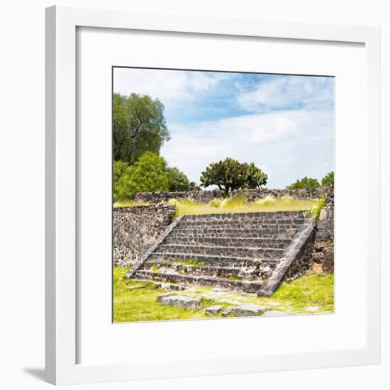 ¡Viva Mexico! Square Collection - Staircase Pyramid-Philippe Hugonnard-Framed Photographic Print