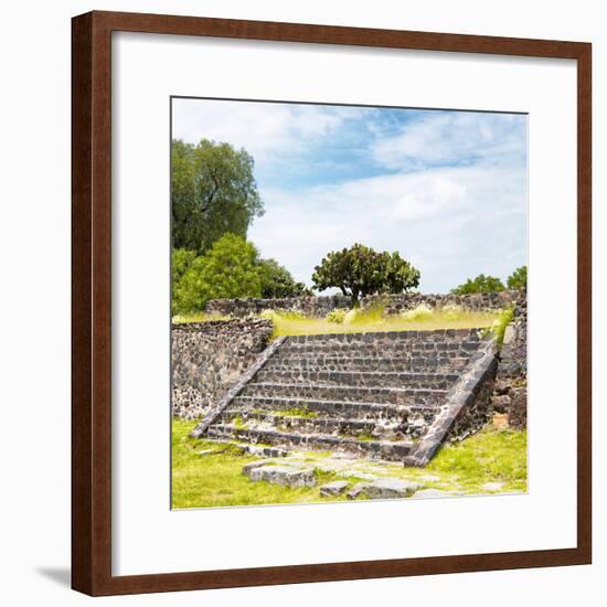 ¡Viva Mexico! Square Collection - Staircase Pyramid-Philippe Hugonnard-Framed Photographic Print