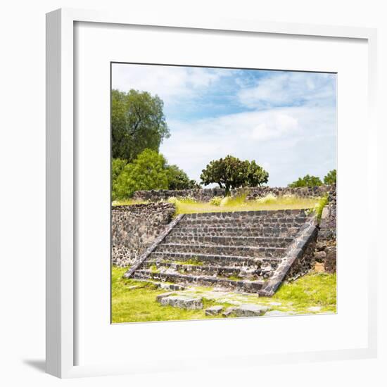 ¡Viva Mexico! Square Collection - Staircase Pyramid-Philippe Hugonnard-Framed Photographic Print