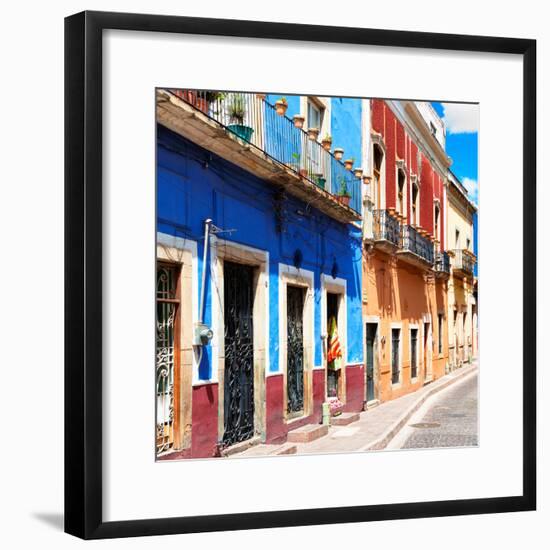 ¡Viva Mexico! Square Collection - Street Scene Guanajuato-Philippe Hugonnard-Framed Photographic Print