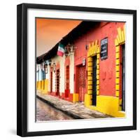 ¡Viva Mexico! Square Collection - Street Scene in San Cristobal de Las Casas II-Philippe Hugonnard-Framed Photographic Print