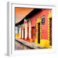 ¡Viva Mexico! Square Collection - Street Scene in San Cristobal de Las Casas II-Philippe Hugonnard-Framed Photographic Print