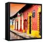 ¡Viva Mexico! Square Collection - Street Scene in San Cristobal de Las Casas II-Philippe Hugonnard-Framed Stretched Canvas