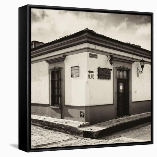 ¡Viva Mexico! Square Collection - Street Scene in San Cristobal de Las Casas V-Philippe Hugonnard-Framed Stretched Canvas