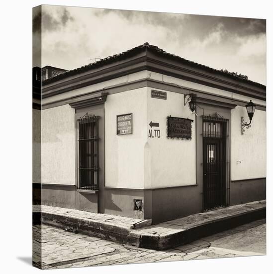 ¡Viva Mexico! Square Collection - Street Scene in San Cristobal de Las Casas V-Philippe Hugonnard-Stretched Canvas