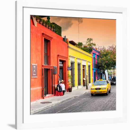 ¡Viva Mexico! Square Collection - Street Scene Oaxaca IV-Philippe Hugonnard-Framed Photographic Print