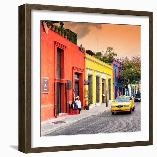 ¡Viva Mexico! Square Collection - Street Scene Oaxaca IV-Philippe Hugonnard-Framed Photographic Print