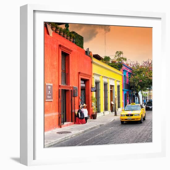 ¡Viva Mexico! Square Collection - Street Scene Oaxaca IV-Philippe Hugonnard-Framed Photographic Print