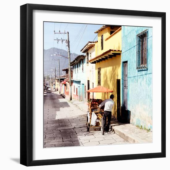 ¡Viva Mexico! Square Collection - Street Vendor II - San Cristobal-Philippe Hugonnard-Framed Photographic Print