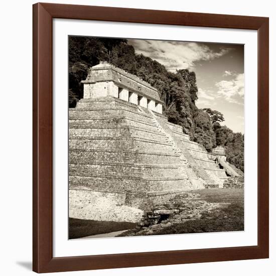 ¡Viva Mexico! Square Collection - Temple of Inscriptions in Palenque II-Philippe Hugonnard-Framed Photographic Print