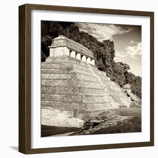 ¡Viva Mexico! Square Collection - Temple of Inscriptions in Palenque II-Philippe Hugonnard-Framed Photographic Print