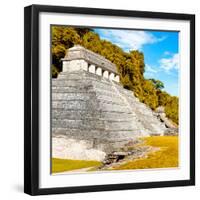 ¡Viva Mexico! Square Collection - Temple of Inscriptions in Palenque III-Philippe Hugonnard-Framed Photographic Print