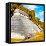 ¡Viva Mexico! Square Collection - Temple of Inscriptions in Palenque III-Philippe Hugonnard-Framed Stretched Canvas