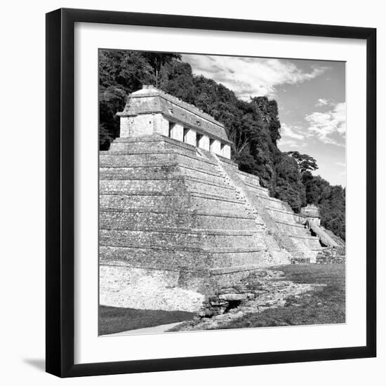 ¡Viva Mexico! Square Collection - Temple of Inscriptions in Palenque IV-Philippe Hugonnard-Framed Photographic Print