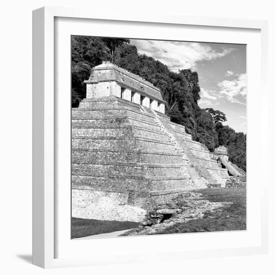 ¡Viva Mexico! Square Collection - Temple of Inscriptions in Palenque IV-Philippe Hugonnard-Framed Photographic Print