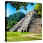 ¡Viva Mexico! Square Collection - Temple of Inscriptions in Palenque V-Philippe Hugonnard-Stretched Canvas