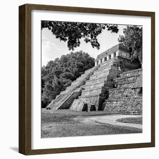 ¡Viva Mexico! Square Collection - Temple of Inscriptions in Palenque VI-Philippe Hugonnard-Framed Photographic Print