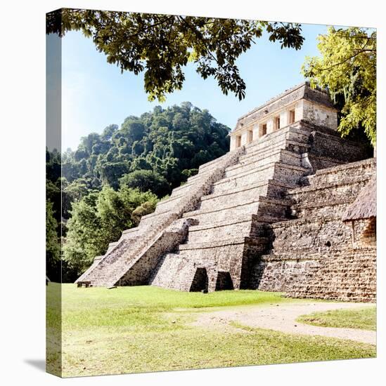 ¡Viva Mexico! Square Collection - Temple of Inscriptions in Palenque VII-Philippe Hugonnard-Stretched Canvas