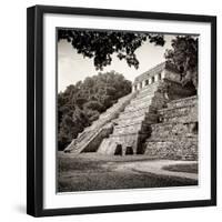 ¡Viva Mexico! Square Collection - Temple of Inscriptions in Palenque VIII-Philippe Hugonnard-Framed Photographic Print