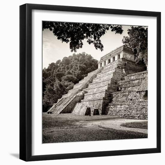 ¡Viva Mexico! Square Collection - Temple of Inscriptions in Palenque VIII-Philippe Hugonnard-Framed Photographic Print