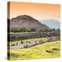 ¡Viva Mexico! Square Collection - Teotihuacan Pyramids at Sunset II-Philippe Hugonnard-Stretched Canvas