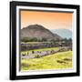 ¡Viva Mexico! Square Collection - Teotihuacan Pyramids at Sunset II-Philippe Hugonnard-Framed Photographic Print