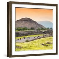 ¡Viva Mexico! Square Collection - Teotihuacan Pyramids at Sunset II-Philippe Hugonnard-Framed Photographic Print