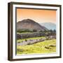 ¡Viva Mexico! Square Collection - Teotihuacan Pyramids at Sunset II-Philippe Hugonnard-Framed Photographic Print